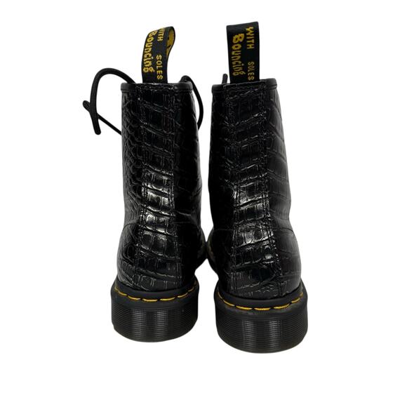 Dr. Martens 1460 Wild Croc Leather Boots Size 7 - Picture 4 of 6